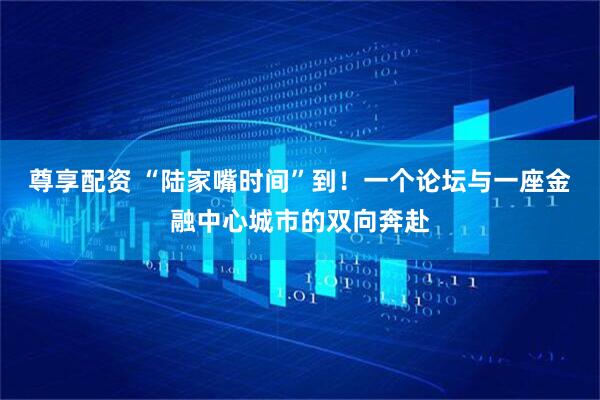 尊享配资 “陆家嘴时间”到！一个论坛与一座金融中心城市的双向奔赴